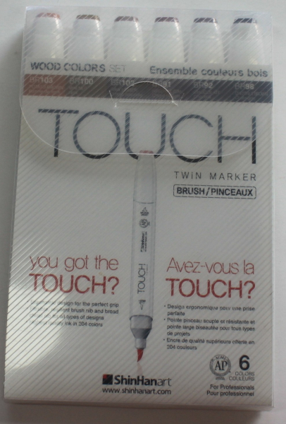 Touch twin marker Set wood colors (6St.)